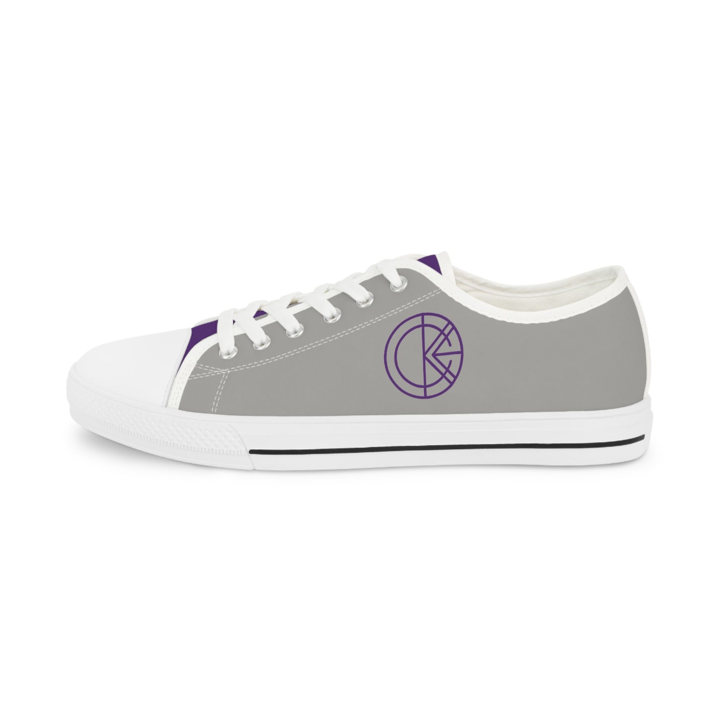 OKENNADA "Two Worlds" Men's Low Top Sneakers Gray Shoes