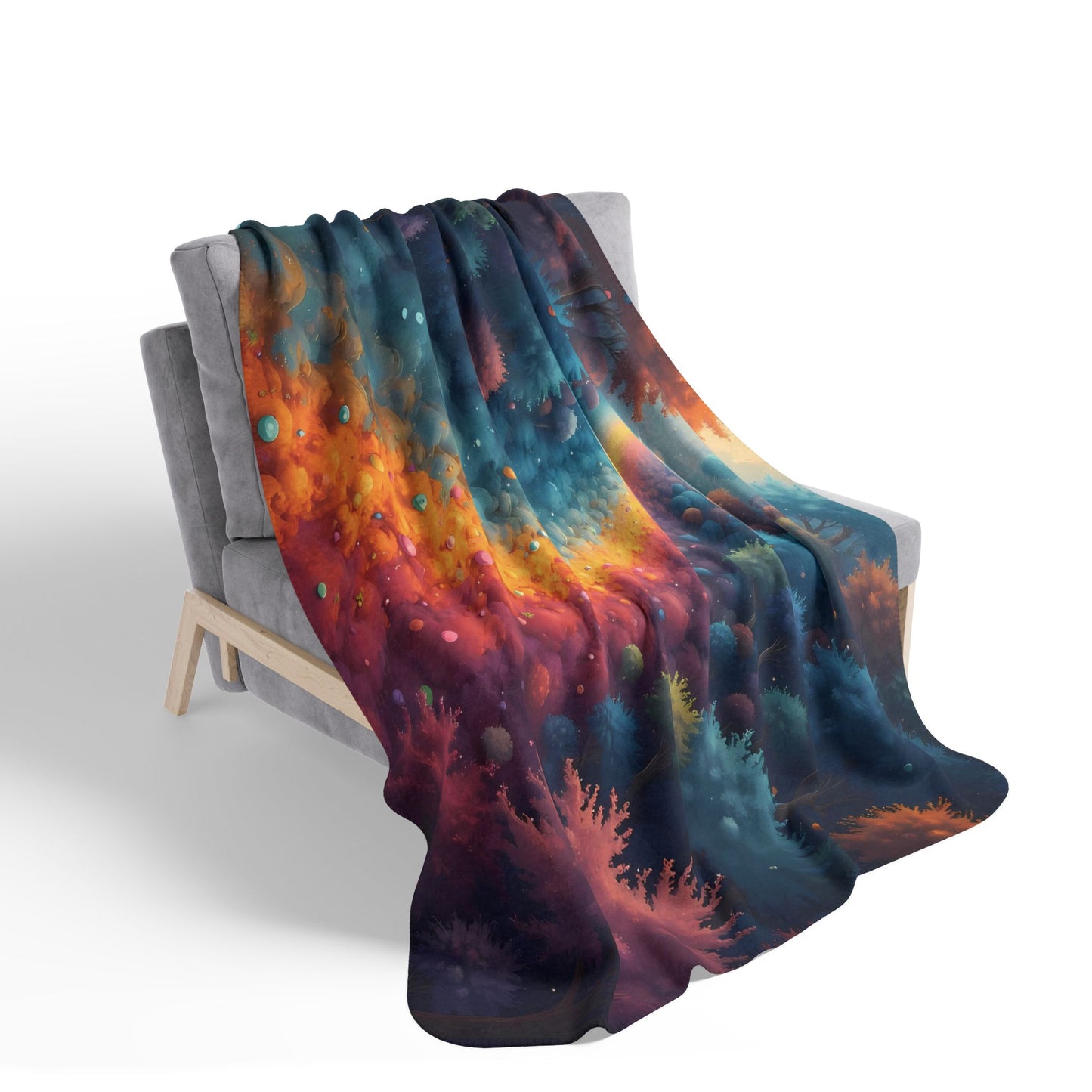 OKENNADA "Neurodivergent Dreams" Fleece Sherpa Blanket Home Decor