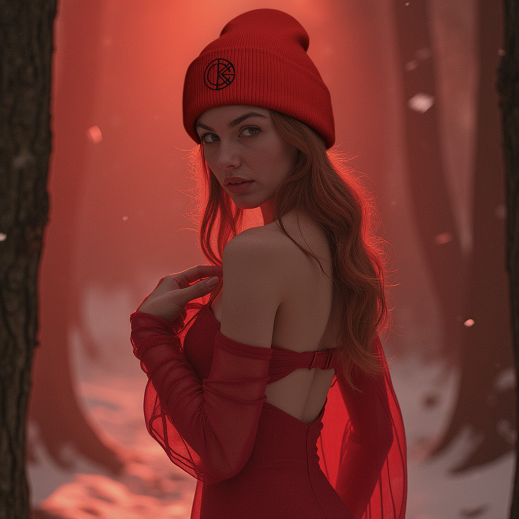 OKENNADA "Essential Vibe" Women's Premium Beanie Red