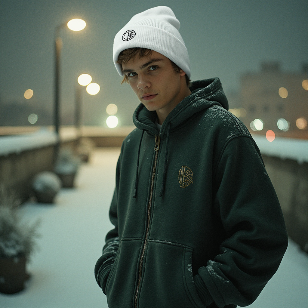 OKENNADA "Essential Vibe" Men's Premium Beanie Beanie White