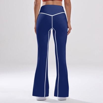 OKENNADA "Retro Wave" High-Rise Bell-Bottom Yoga Pants New Arrival   