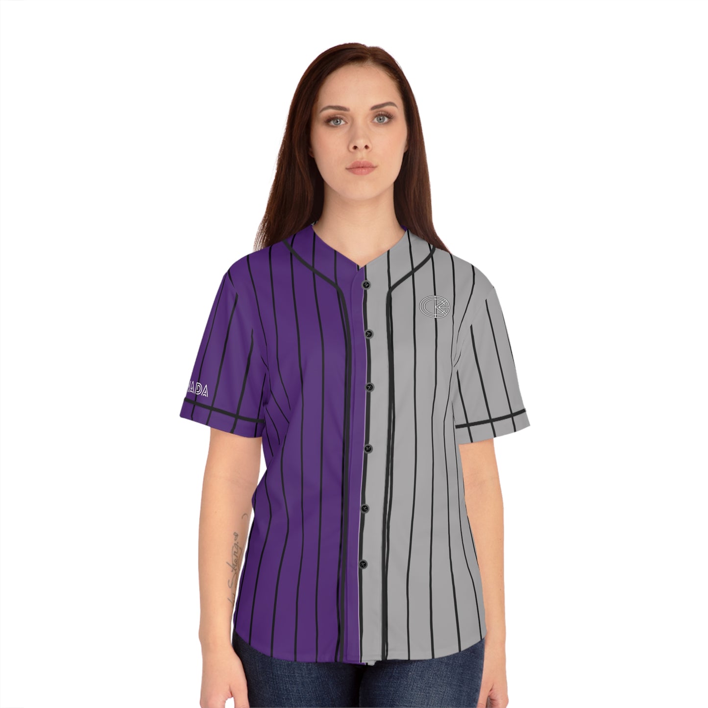 OKENNADA "Two Worlds" Women's Baseball Jersey All Over Prints   