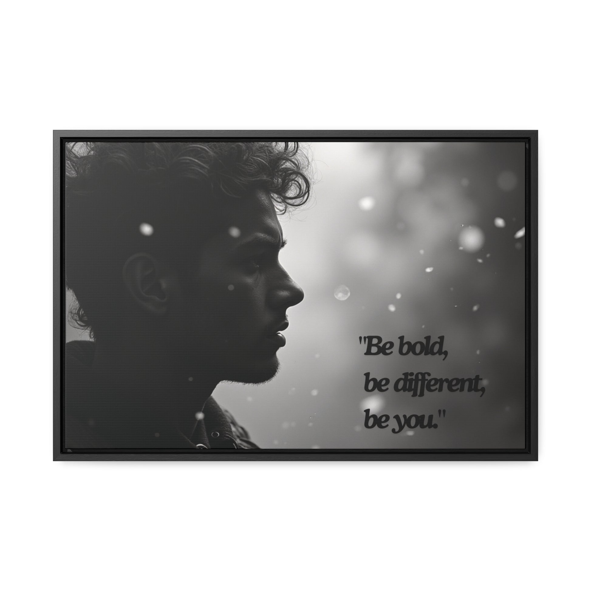 OKENNADA "Reflective Gaze" Canvas Gallery Art Canvas 24″ x 16″ Black 1.25"