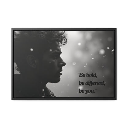OKENNADA "Reflective Gaze" Canvas Gallery Art Canvas 24″ x 16″ Black 1.25"