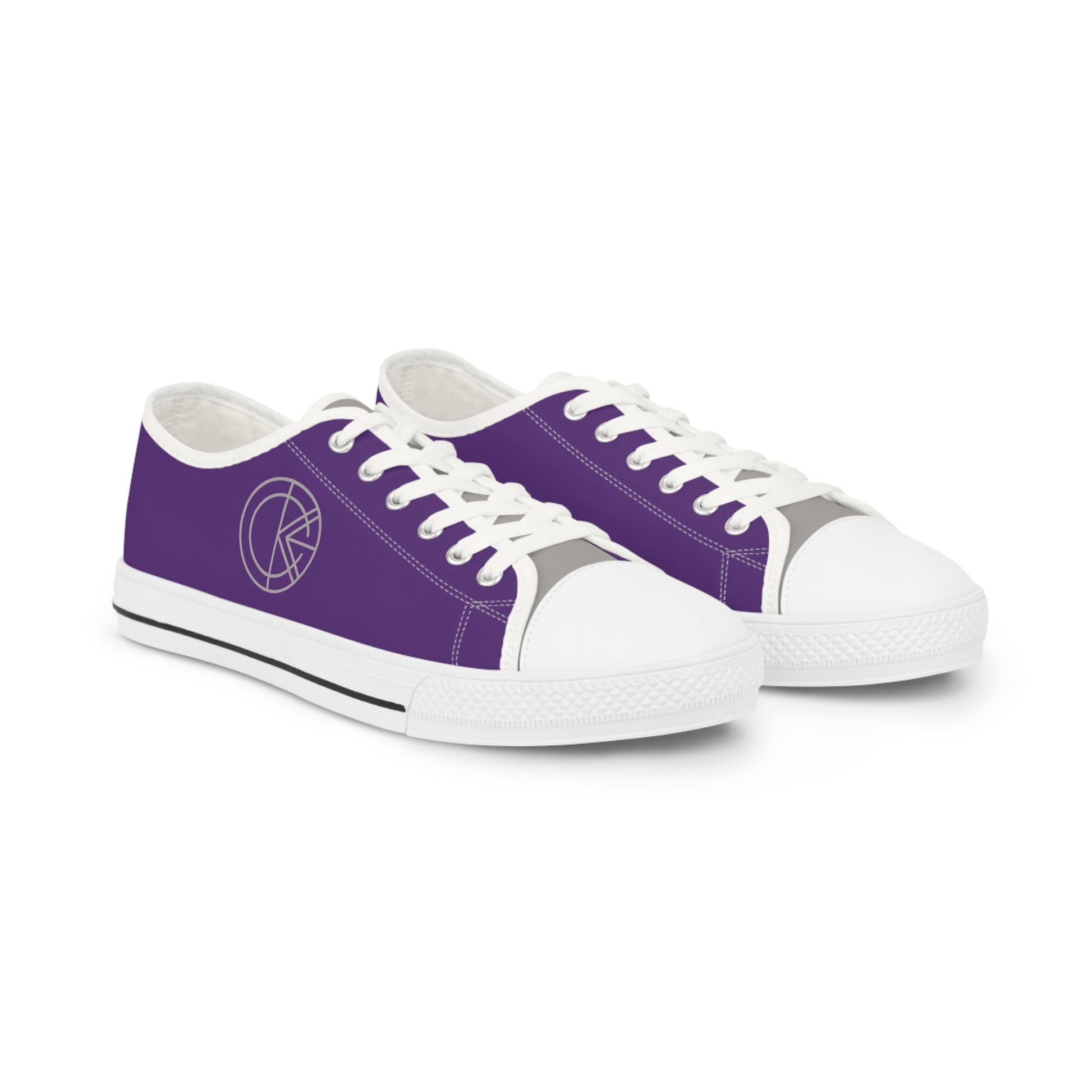 OKENNADA "Two Worlds" Men's Low Top Sneakers Shoes US 5 Purple/Gray 