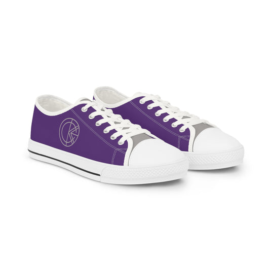 OKENNADA "Two Worlds" Men's Low Top Sneakers Shoes US 5 Purple/Gray 