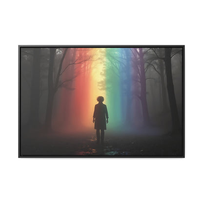 OKENNADA "Rainbow Pathways" Gallery Canvas Canvas 36"x 24" Black 1.25"