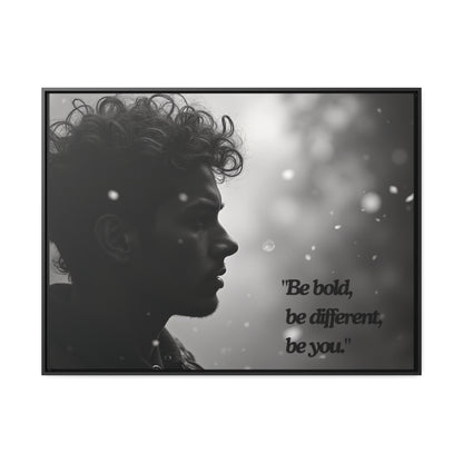 OKENNADA "Reflective Gaze" Canvas Gallery Art Canvas 40″ x 30″ Black 1.25"