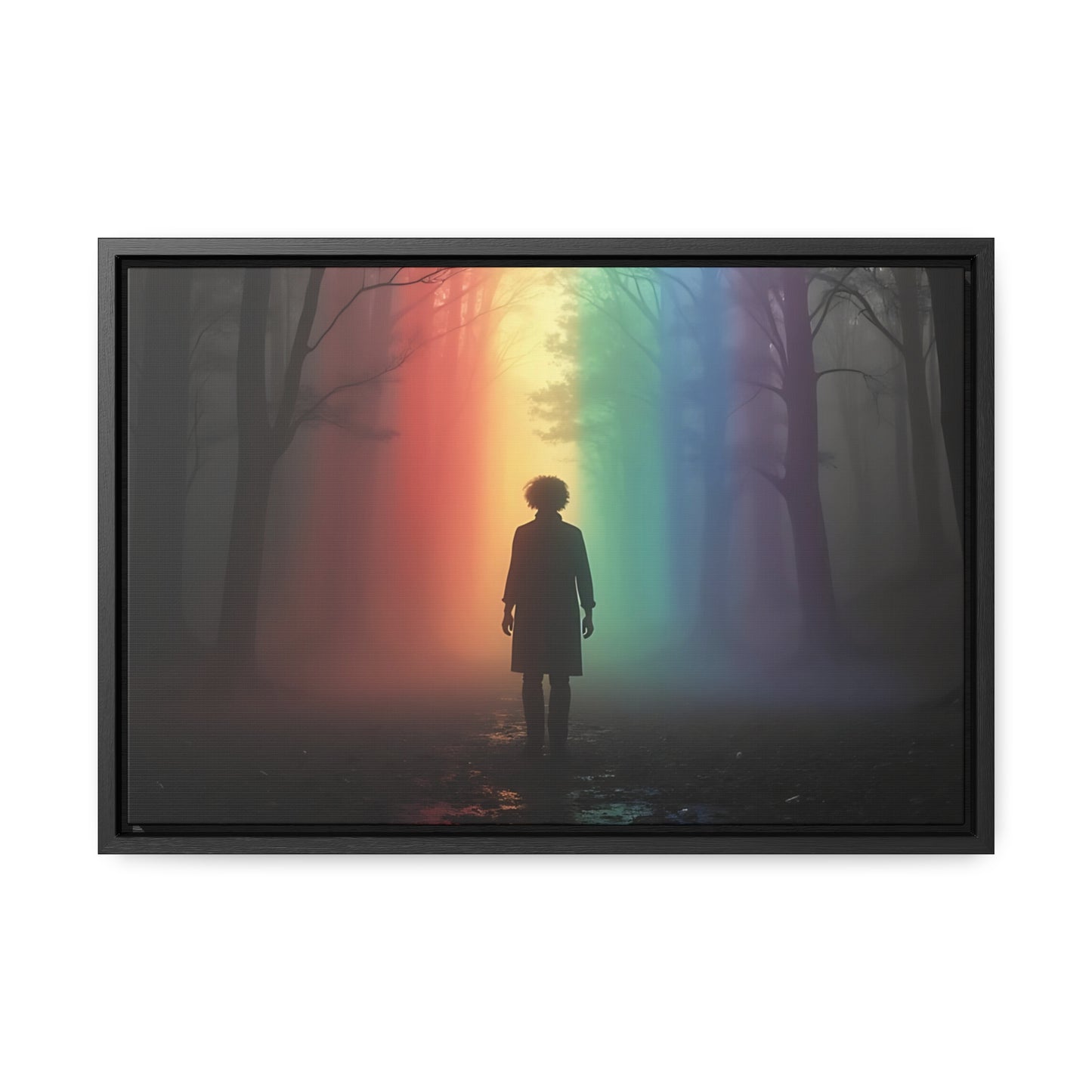 OKENNADA "Rainbow Pathways" Gallery Canvas Canvas 18"x 12" Black 1.25"