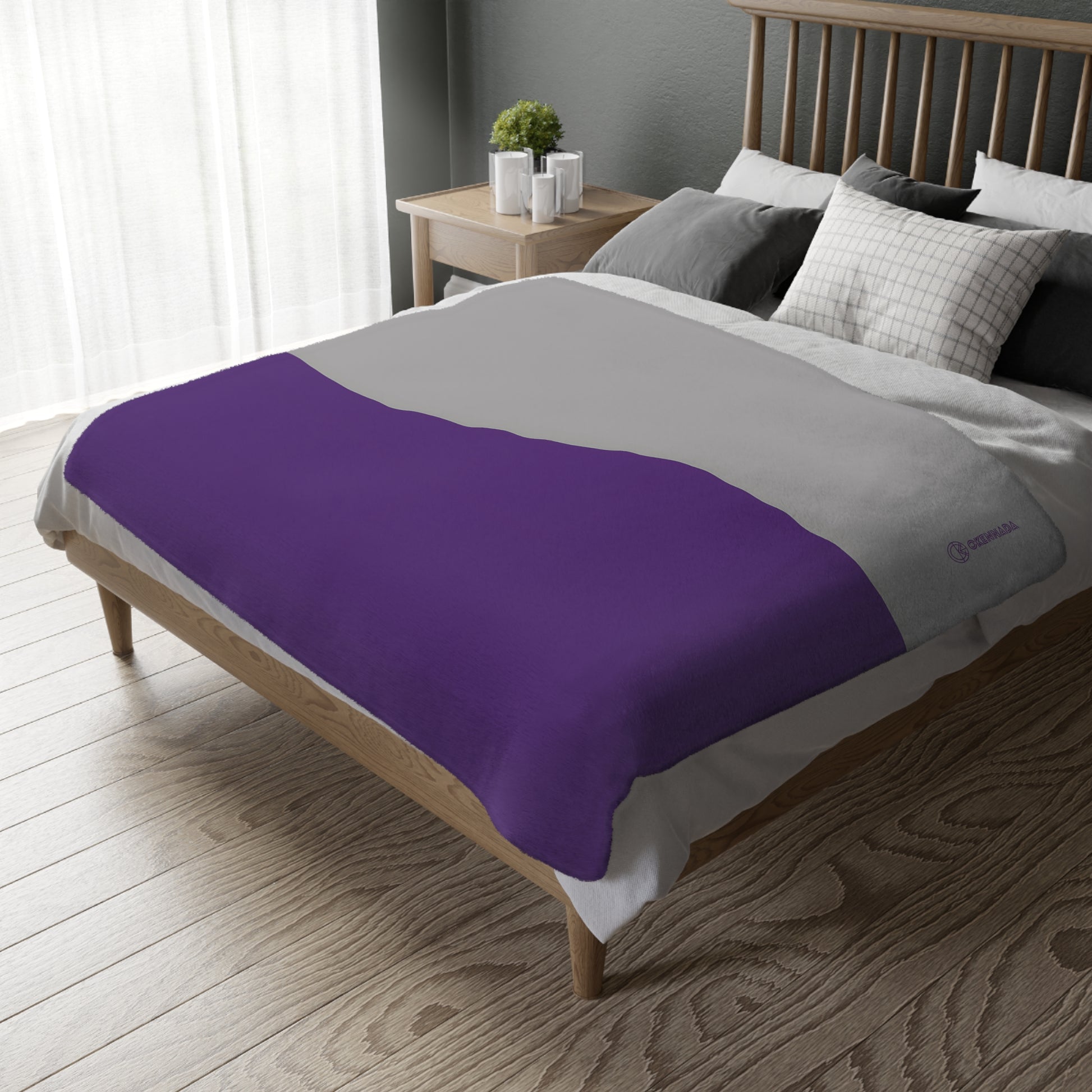 OKENNADA 'Two Worlds' Velveteen Blanket Home Decor   