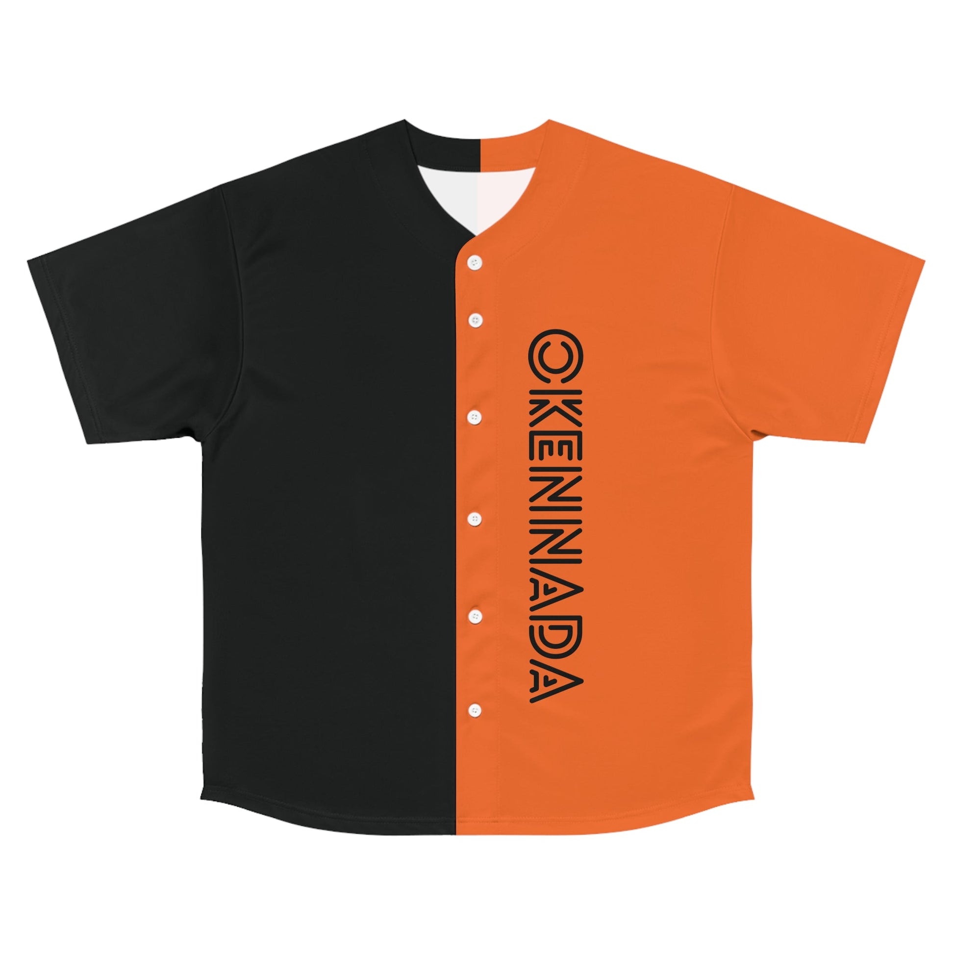 OKENNADA "Edge Athletic" Men's Baseball Jersey All Over Prints S Tangerine 
