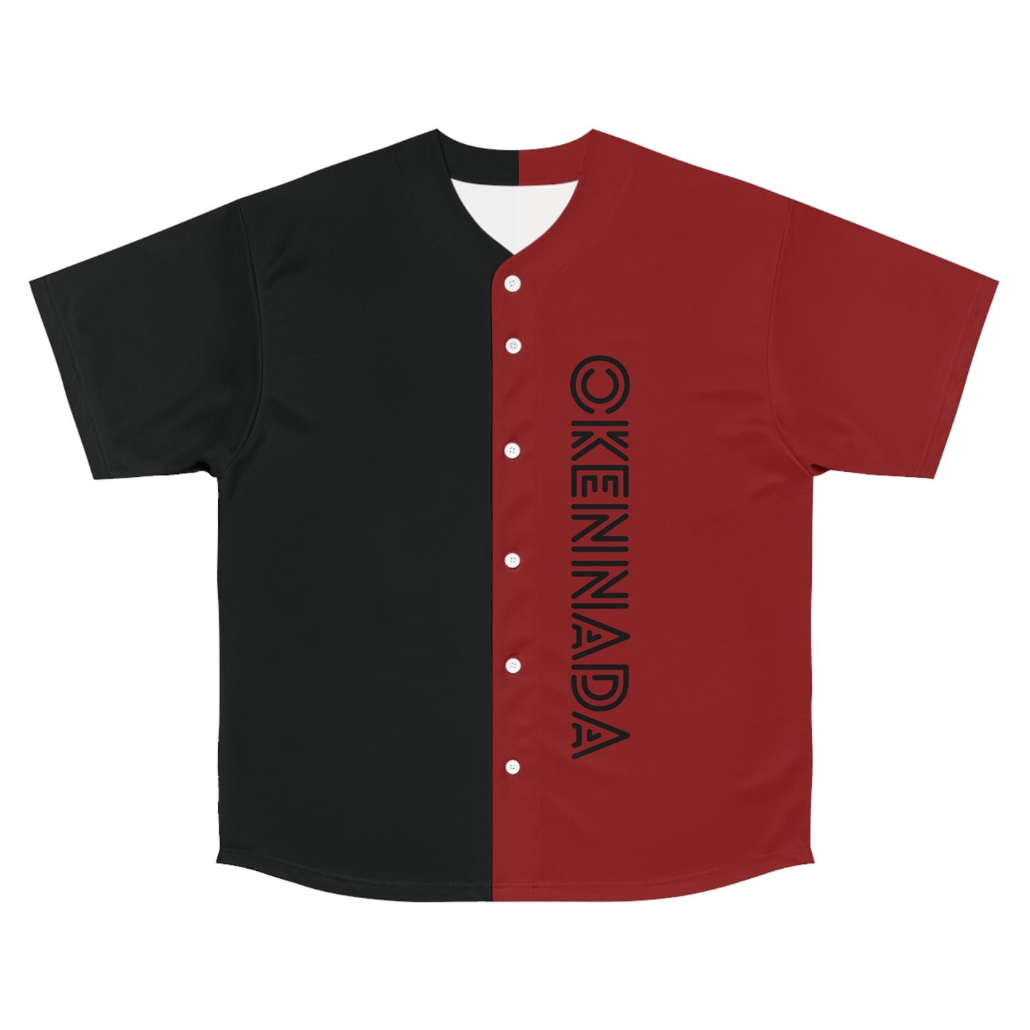 OKENNADA "Edge Athletic" Men's Baseball Jersey All Over Prints S Okennada Red 