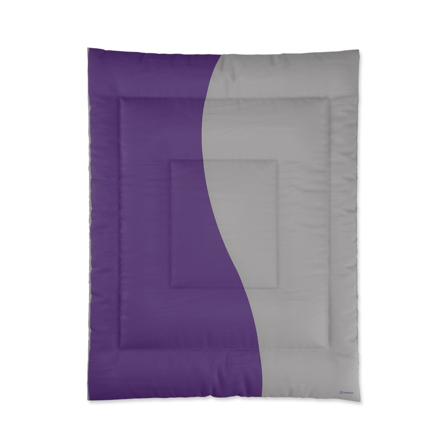 OKENNADA "Two Worlds" Comforter Home Decor 68"— 88" Purple/Gray 