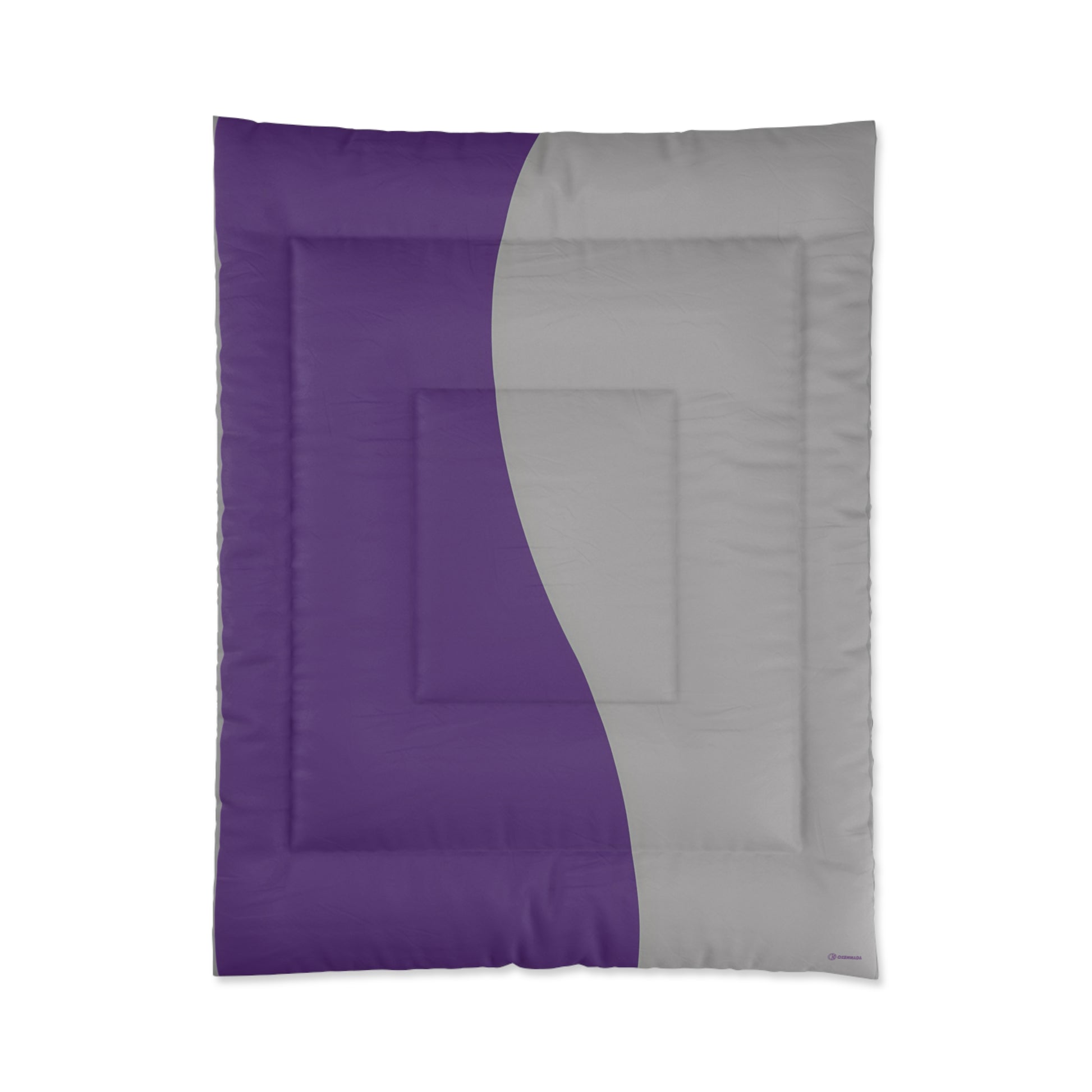 OKENNADA "Two Worlds" Comforter Home Decor 68"— 88" Purple/Gray 