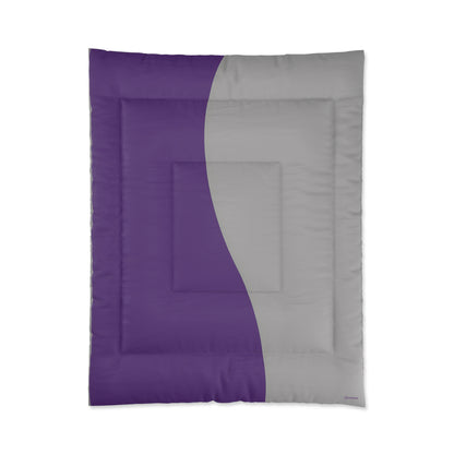 OKENNADA "Two Worlds" Comforter Home Decor 68"— 88" Purple/Gray 