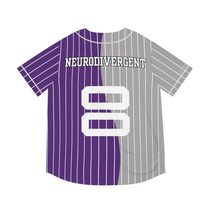 OKENNADA "Two Worlds" Men's Baseball Jersey All Over Prints XS Purple/Gray White