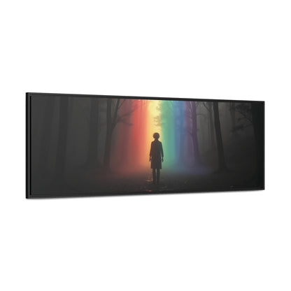 OKENNADA "Rainbow Pathways" Gallery Canvas Canvas 60"x 20" Black 1.25"