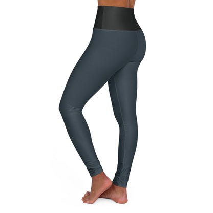 OKENNADA "Elevate" High Waisted Yoga Leggings All Over Prints XS Charcoal Gray 
