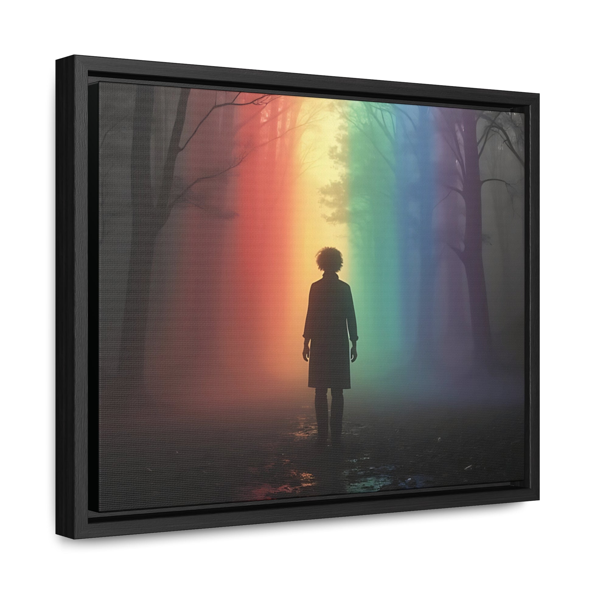 OKENNADA "Rainbow Pathways" Gallery Canvas Canvas 14"x 11" Black 1.25"