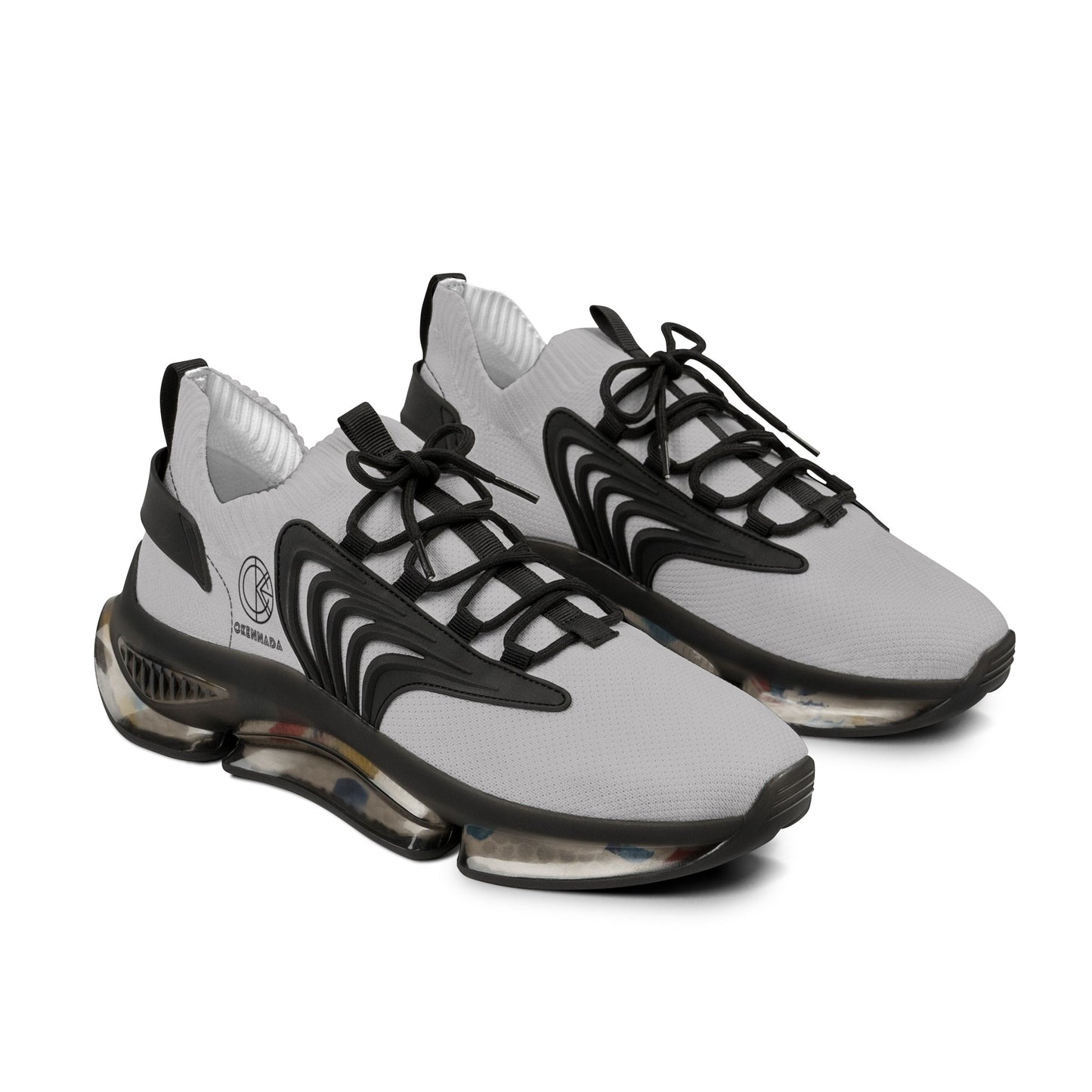 OKENNADA "Skybound Edge" Men's Premium Mesh Sneakers Shoes Okennada Silver US 5 