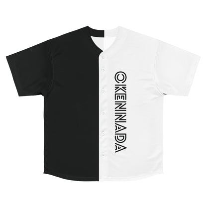 OKENNADA "Edge Athletic" Men's Baseball Jersey All Over Prints S White 