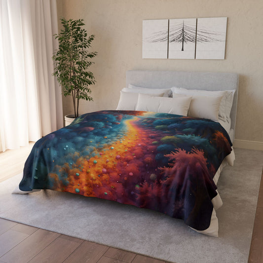 OKENNADA "Neurodivergent Dreams" Fleece Sherpa Blanket Home Decor 60"— 80"  