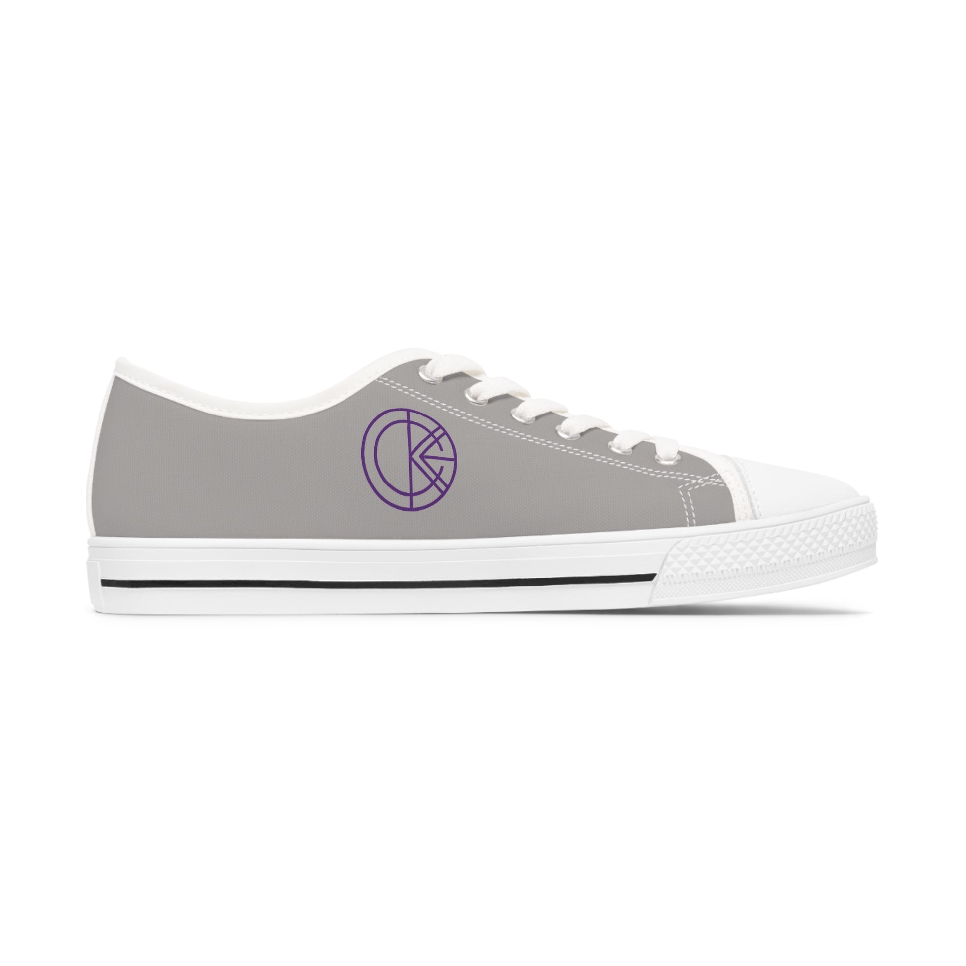 OKENNADA "Two Worlds" Women's Low Top Sneakers Gray Shoes   