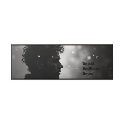 OKENNADA "Reflective Gaze" Canvas Gallery Art Canvas 60″ x 20″ Black 1.25"