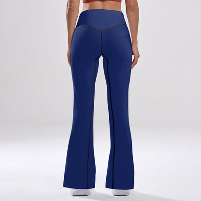 OKENNADA "Retro Wave" High-Rise Bell-Bottom Yoga Pants New Arrival   