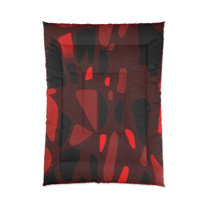 OKENNADA "Dreamscape" Comforter, Home Decor 68" x 88' Red/Black Abstract 
