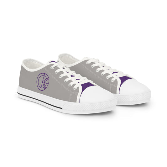 OKENNADA "Two Worlds" Men's Low Top Sneakers Gray Shoes US 5 Purple/Gray 
