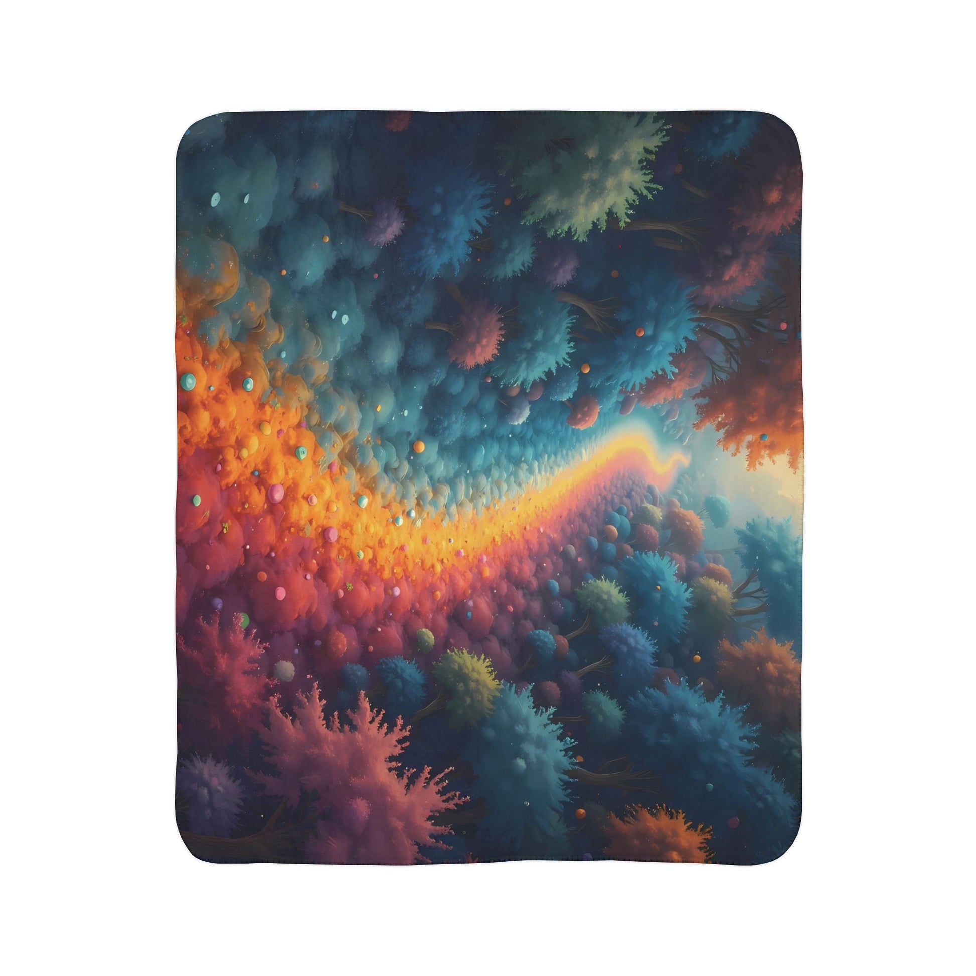 OKENNADA "Neurodivergent Dreams" Fleece Sherpa Blanket Home Decor 50"— 60"  