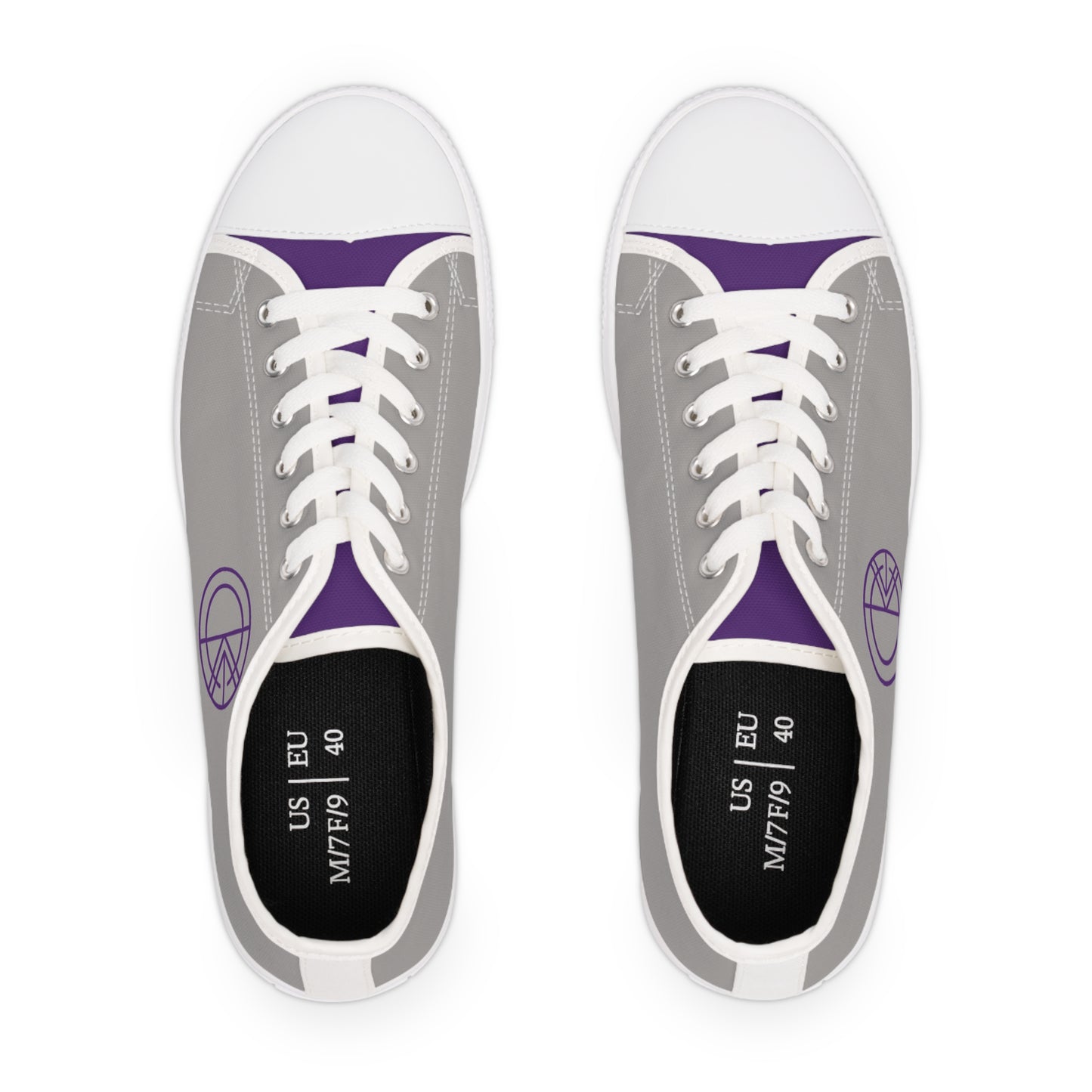 OKENNADA "Two Worlds" Women's Low Top Sneakers Gray Shoes   