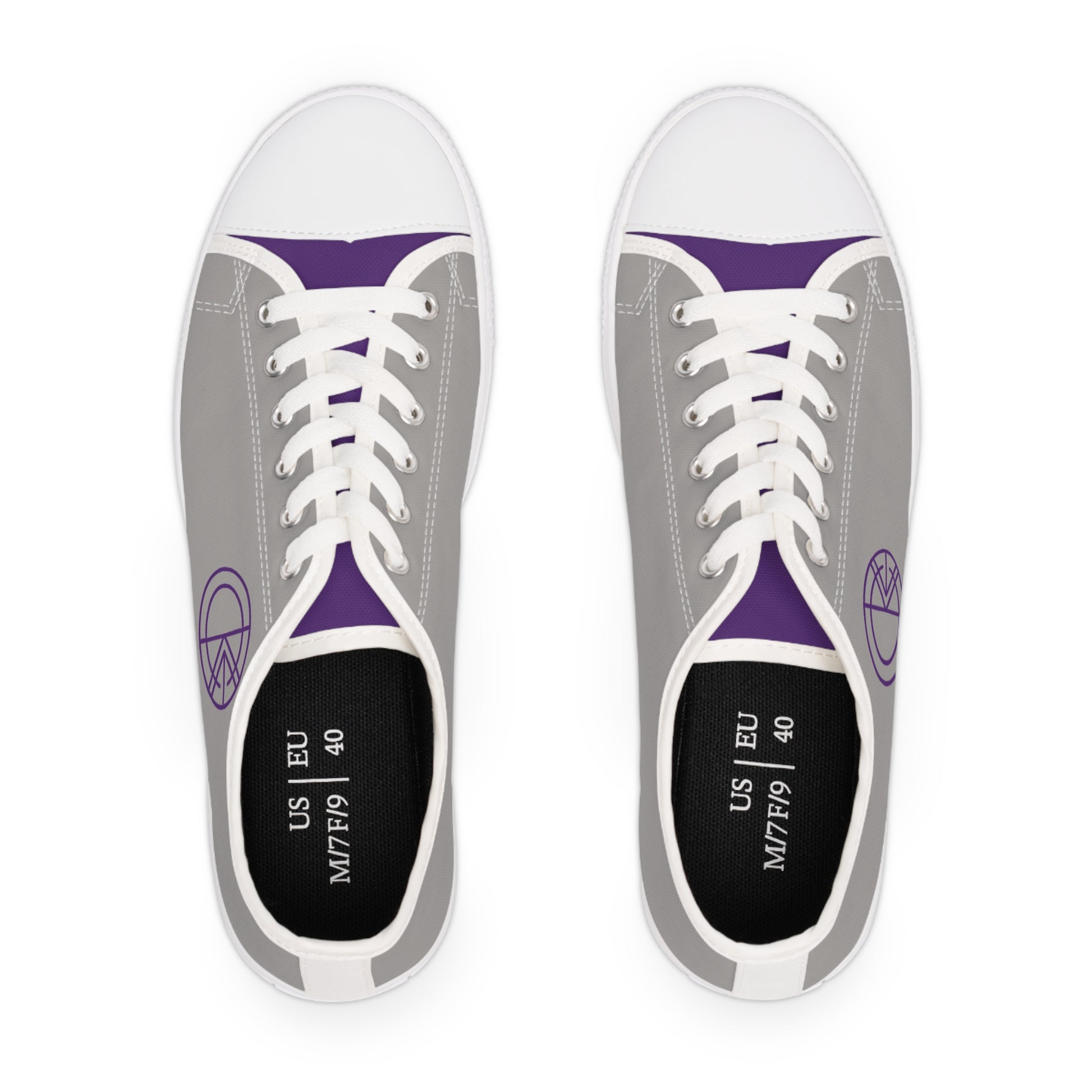 OKENNADA "Two Worlds" Women's Low Top Sneakers Gray Shoes   