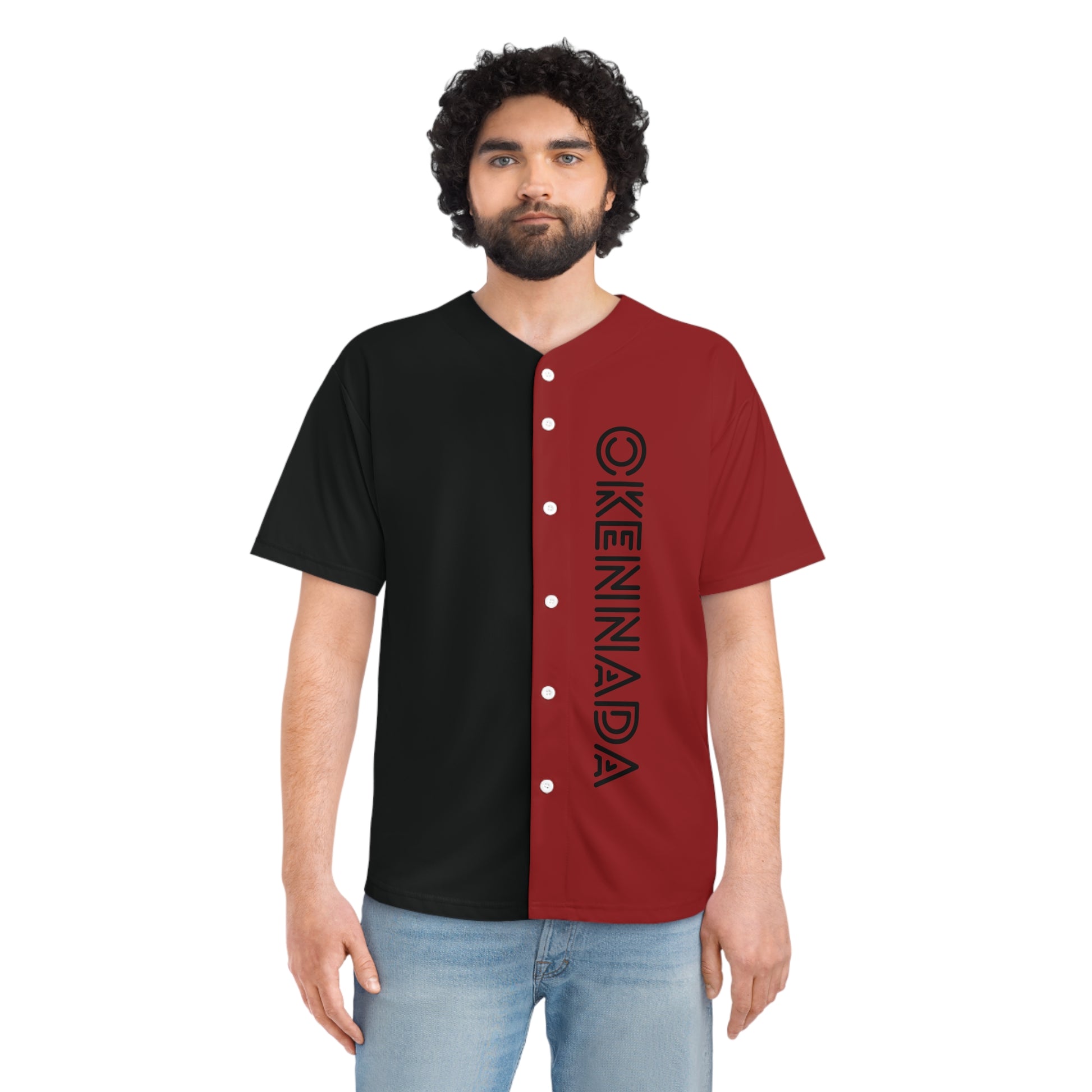 OKENNADA "Edge Athletic" Men's Baseball Jersey All Over Prints   