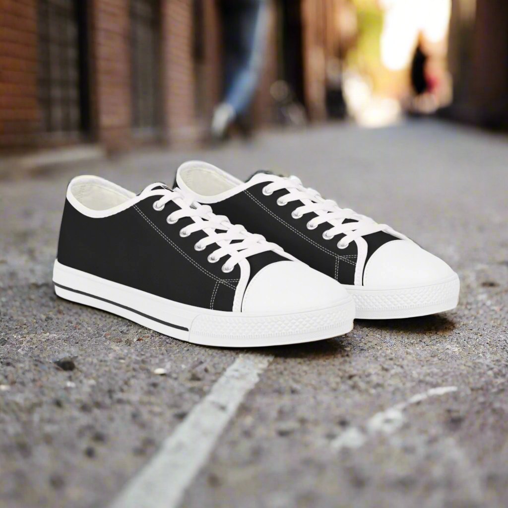 OKENNADA "Essence" Men's Low Top Sneakers Shoes US 5 Black 