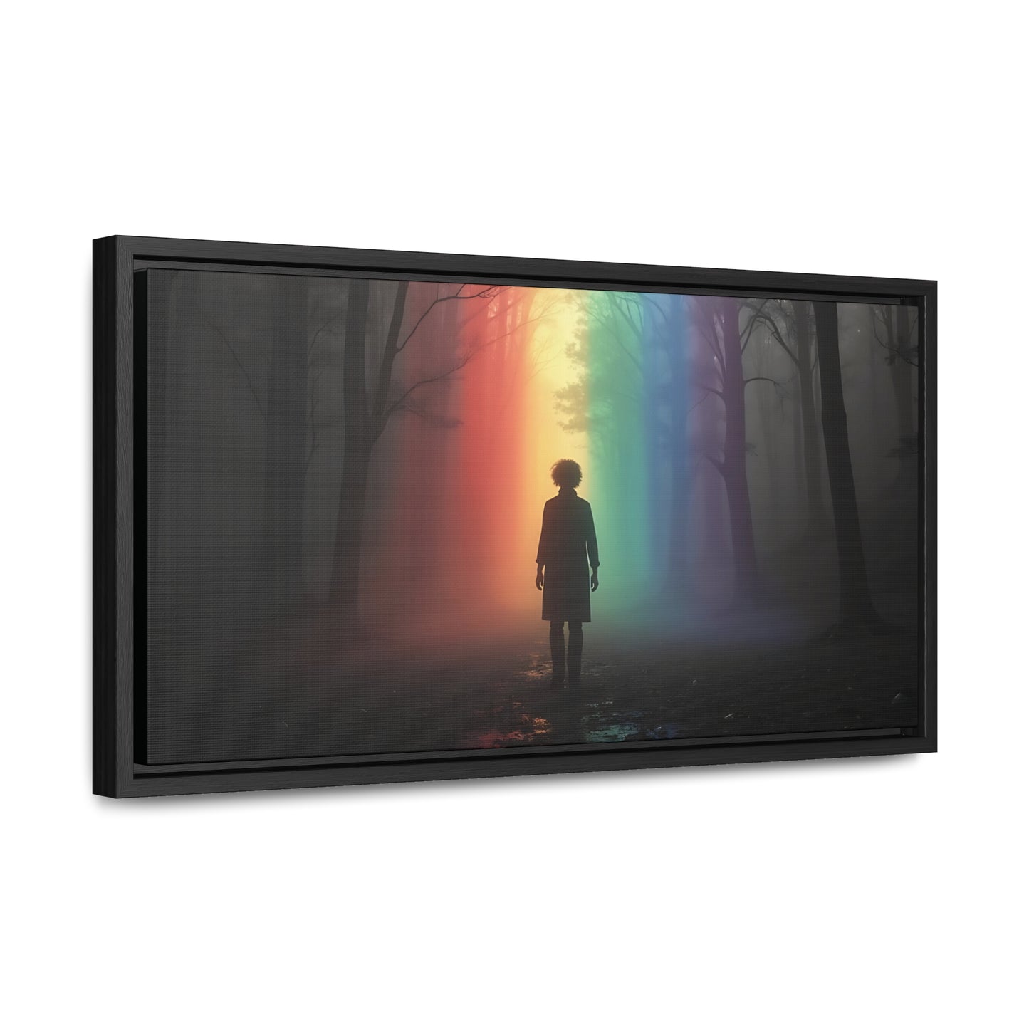 OKENNADA "Rainbow Pathways" Gallery Canvas Canvas 20"x 10" Black 1.25"