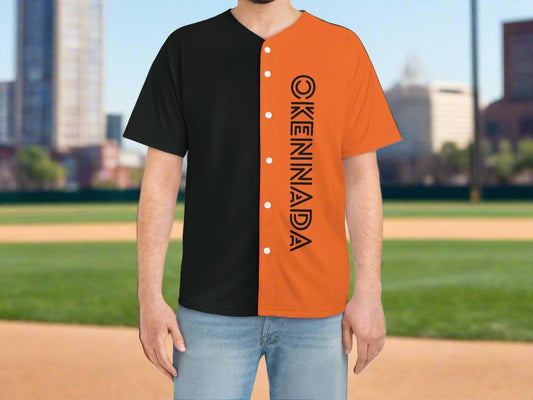 OKENNADA "Edge Athletic" Men's Baseball Jersey All Over Prints   