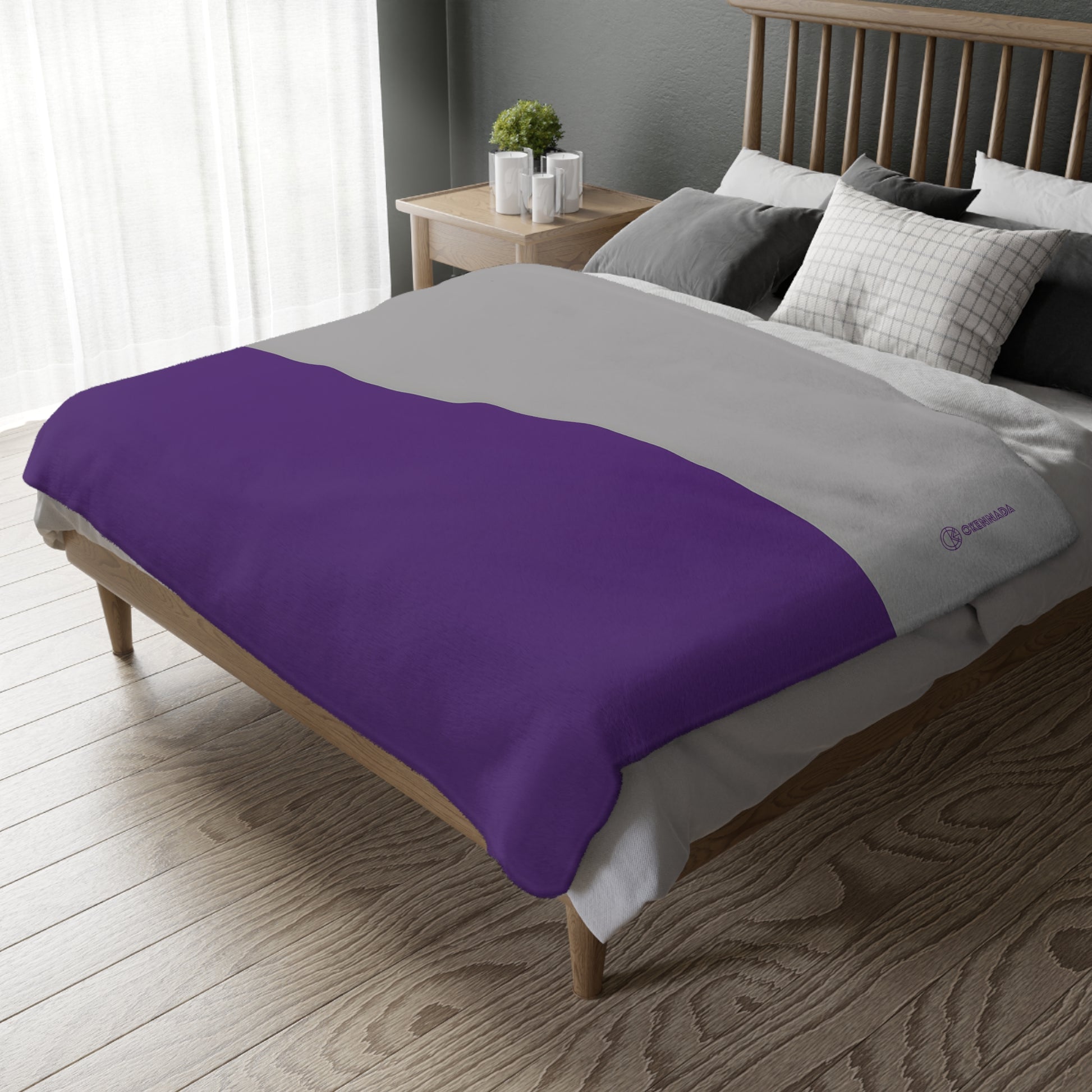OKENNADA 'Two Worlds' Velveteen Blanket Home Decor   