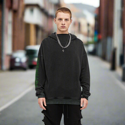 OKENNADA "Urban Explorer" Washed Turtleneck Hoodie    