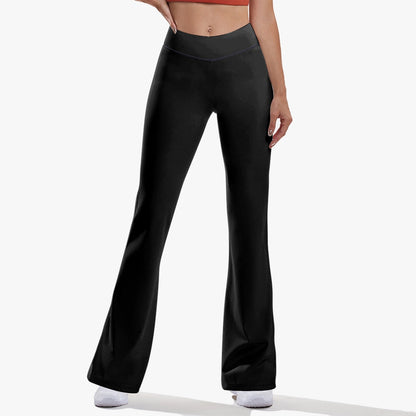 OKENNADA "Retro Wave" High-Rise Bell-Bottom Yoga Pants New Arrival XS Black Onyx