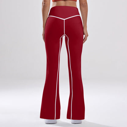 OKENNADA "Retro Wave" High-Rise Bell-Bottom Yoga Pants New Arrival   