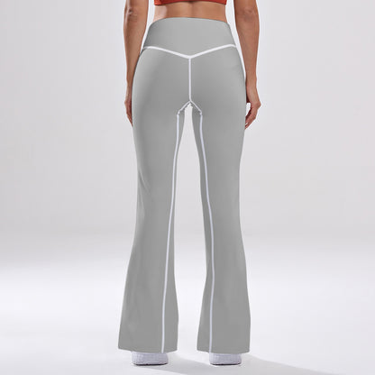 OKENNADA "Retro Wave" High-Rise Bell-Bottom Yoga Pants New Arrival   