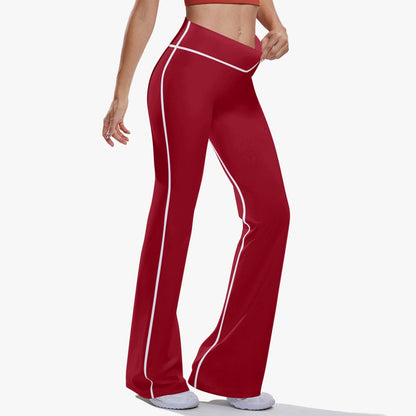 OKENNADA "Retro Wave" High-Rise Bell-Bottom Yoga Pants New Arrival   