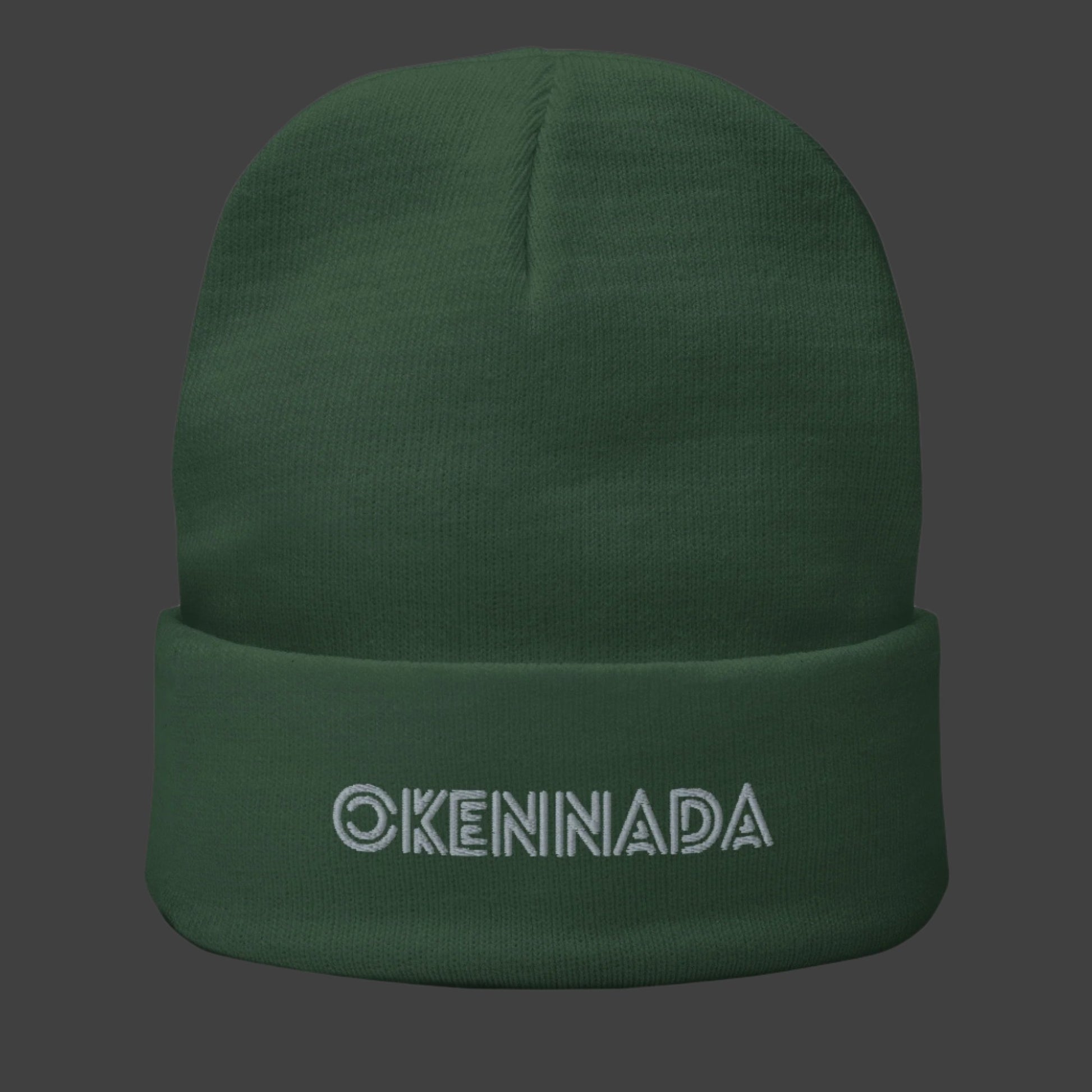 OKENNADA "Essential Edge" Women's Embroidered Knit Beanie Beanie