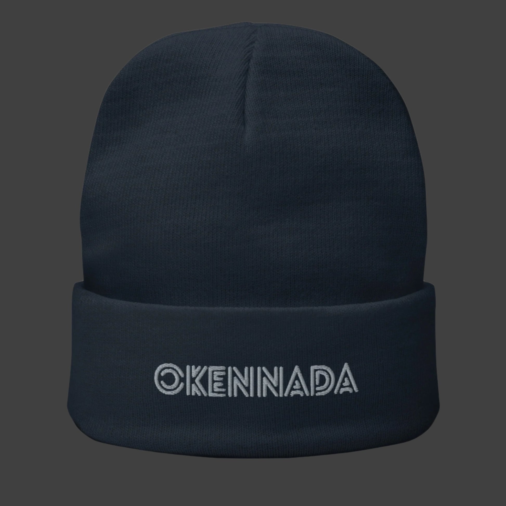 OKENNADA "Essential Edge" Women's Embroidered Knit Beanie Beanie