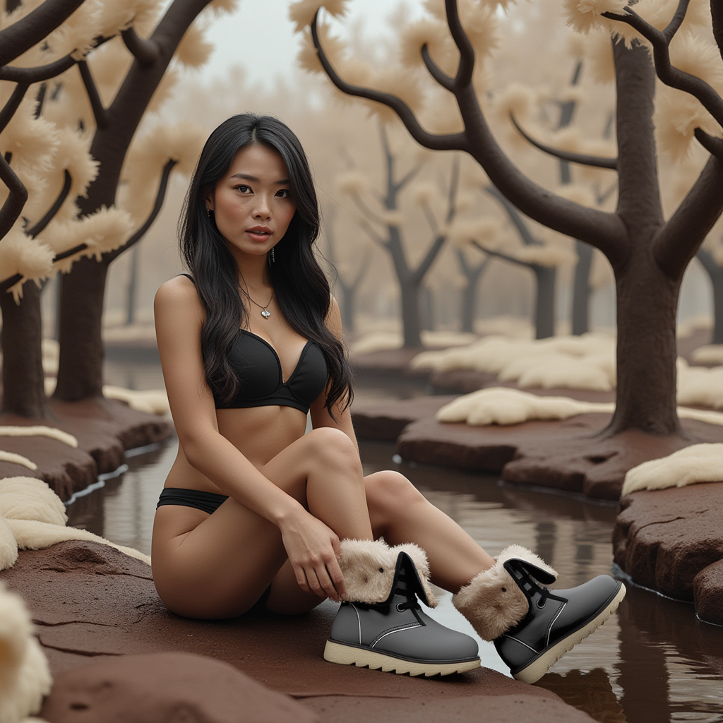 OKENNADA 'Arctic Haven' Fur-Lined Boots Boots