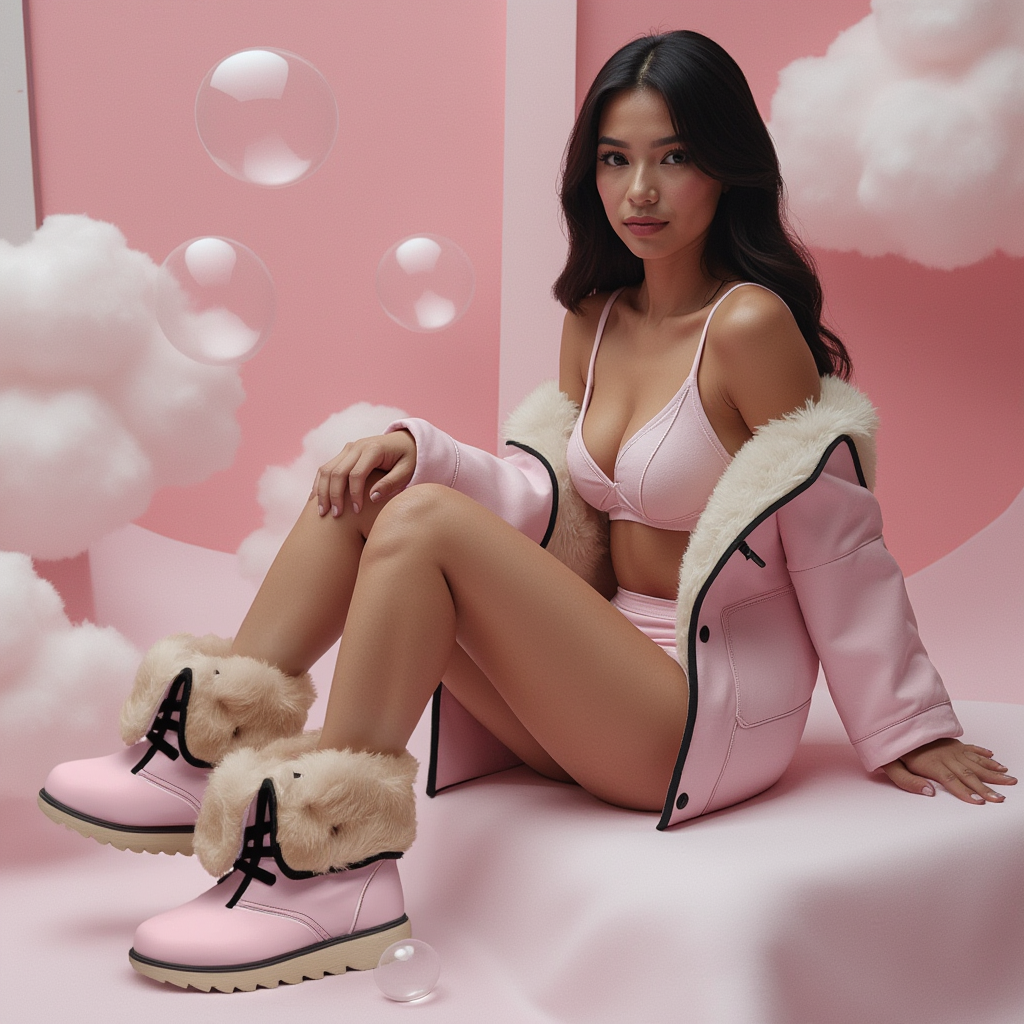 OKENNADA 'Arctic Haven' Fur-Lined Boots Boots