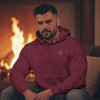 OKENNADA "Timeless Adventure" Premium Embroidered Hoodie Maroon XL