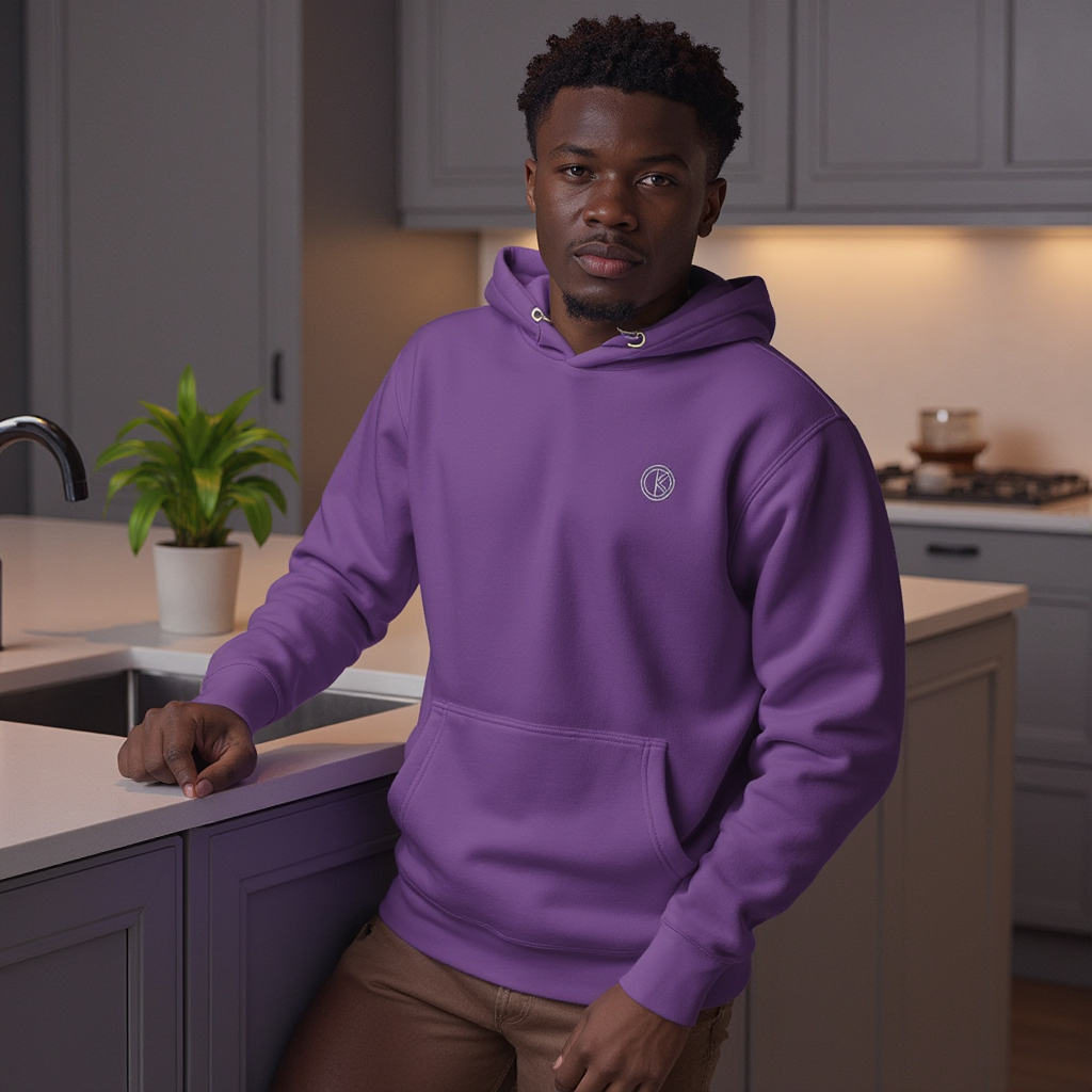 OKENNADA "Timeless Adventure" Premium Embroidered Hoodie Purple M